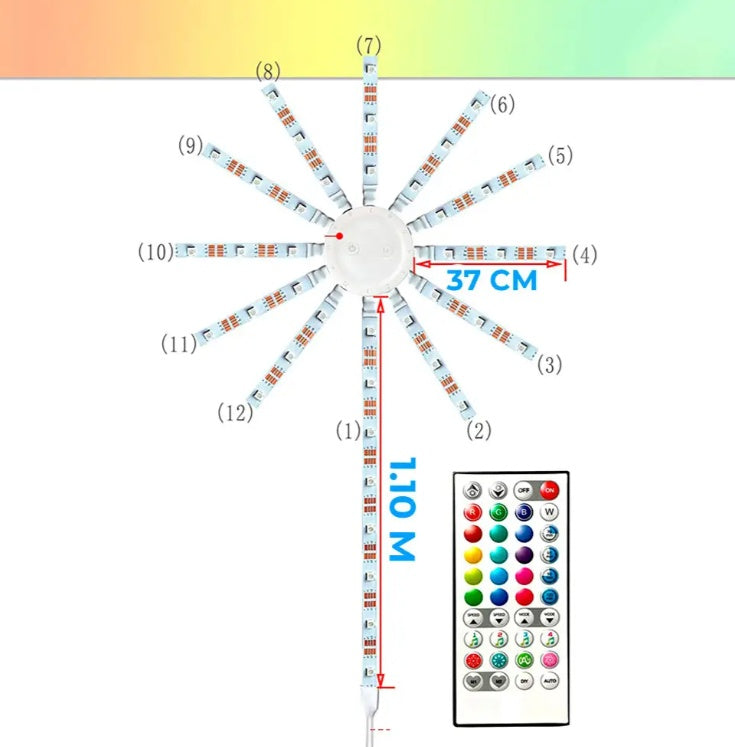 Smart Indoor Aerial Fireworks Lights Remote And App Control For Christmas Festivities
